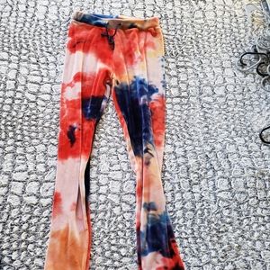 Velvet tye dye pants